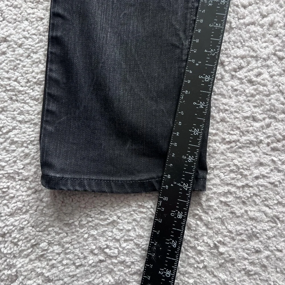 Nudie Jeans Lean Dean Jeans Mens 32x27 Black Slim Tapered Stretch Denim